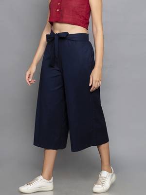 Navy BlueCulottes with belt 4