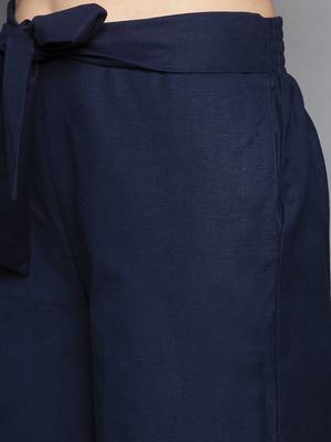 Navy BlueCulottes with belt 5