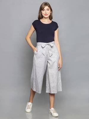 Light Grey Culottes with belt 1