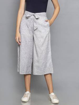 Light Grey Culottes with belt 2