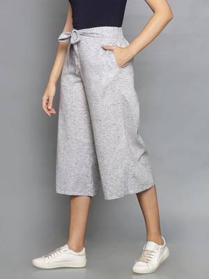 Light Grey Culottes with belt 4