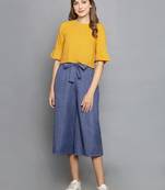 Blue Culottes with belt