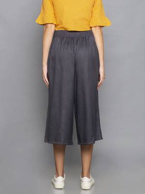 Dark Grey Culottes with belt 2