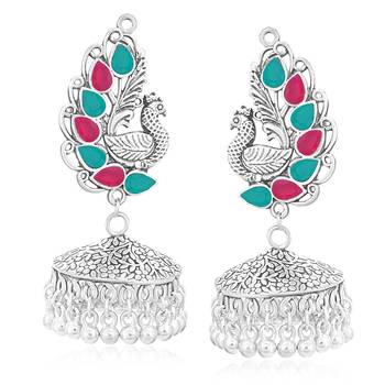 Silver diamond earrings 1