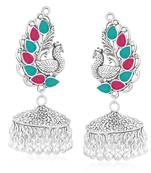 Silver diamond earrings