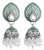 Green diamond earrings