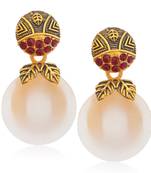 Red diamond earrings