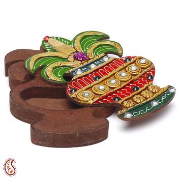 Kalesh Design Wood And Clay Jewelry Box 2