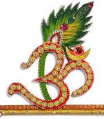 The Om Symbol Wall Art With Wood And Clay Work