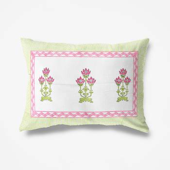 Traditional Rajasthani Hand Print King Size 300TC Bedsheet with 2 Pillow Covers (100% Cotton) 5