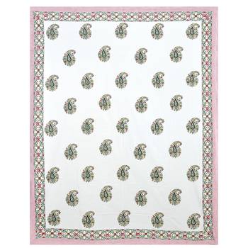 Traditional Rajasthani Hand Print King Size 300TC Bedsheet with 2 Pillow Covers (100% Cotton) 3