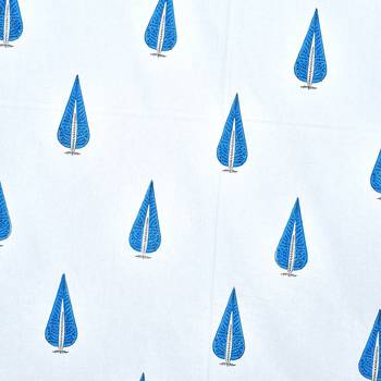 Traditional Rajasthani Hand Print King Size 300TC Bedsheet with 2 Pillow Covers (100% Cotton) 4