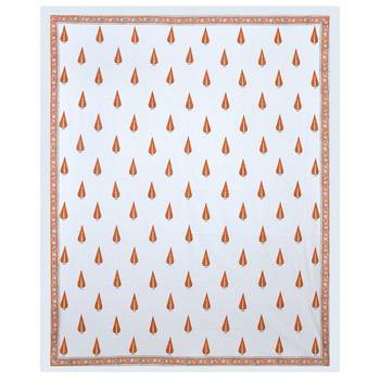 Premium Hand Block Printed Rajasthani Traditional Double Bedsheet with 2 Pillow Covers 3