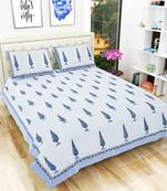 300TC Premium Rajasthani Traditional Double Bedhseet with 2 Pillow Covers