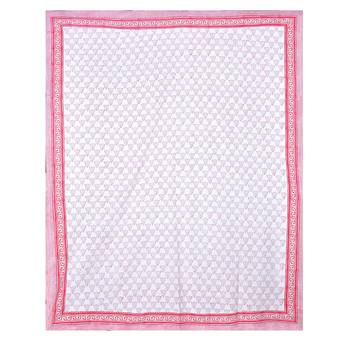 100% Cotton Premium Hand Printed Jaipuri King Size Bedsheet with 2 Pillow Covers 3