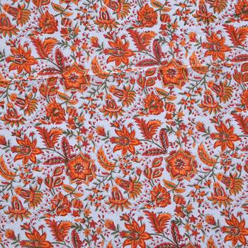 Traditional Hand Block Printed Jaipuri 300TC Double Bedsheet with 2 Pillow Covers 4