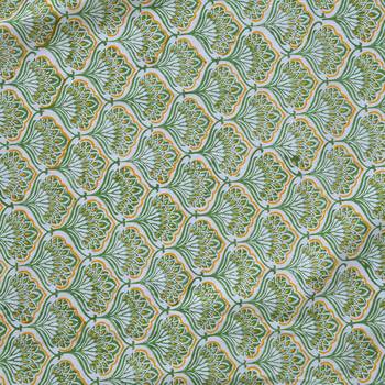 300TC Hand Printed Rajasthani King Bedhseet with 2 Pillow Covers 3
