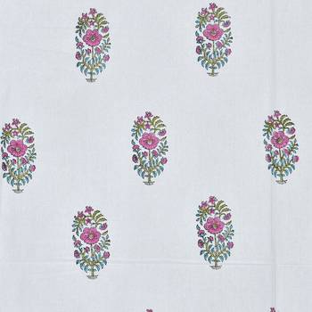 300TC Hand Printed Rajasthani King Bedhseet with 2 Pillow Covers 4