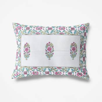 300TC Hand Printed Rajasthani King Bedhseet with 2 Pillow Covers 5