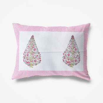 300TC Hand Printed Rajasthani King Bedhseet with 2 Pillow Covers 5