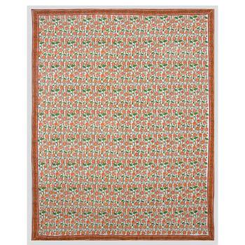 300TC Hand Printed Rajasthani King Bedhseet with 2 Pillow Covers 3