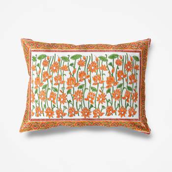 300TC Hand Printed Rajasthani King Bedhseet with 2 Pillow Covers 5