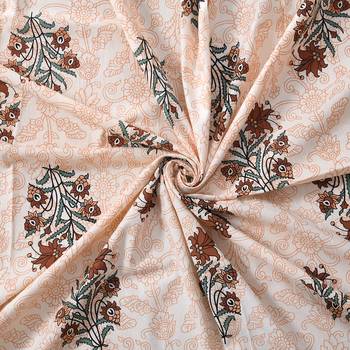 Jaipuri Hand Block Printed Traditional Cotton Double Bedsheet with 2 Pillow Covers 4