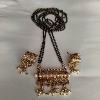 Beautiful Gold with Pearl Mangalsutra 1