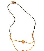 Gold tone layered single line mangalsutra
