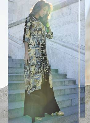 Multicolor printed rayon long-kurtis 2