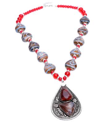 Multi-colored Designer Beaded Necklace ACNX5 1