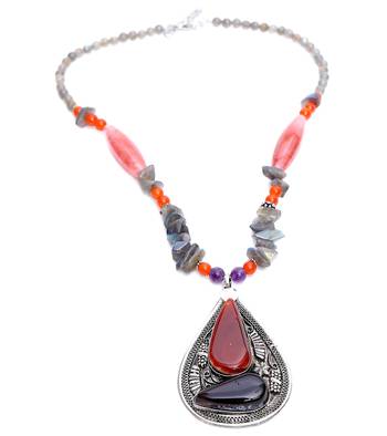 Multi-colored Designer Beaded Necklace ACNX9 1