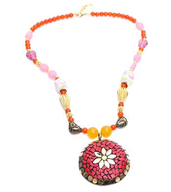 Multi-colored Designer Beaded Necklace ACNX12 1