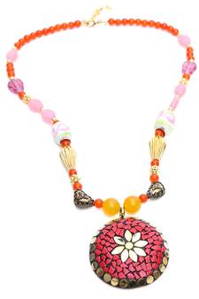 Multi-colored Designer Beaded Necklace ACNX12