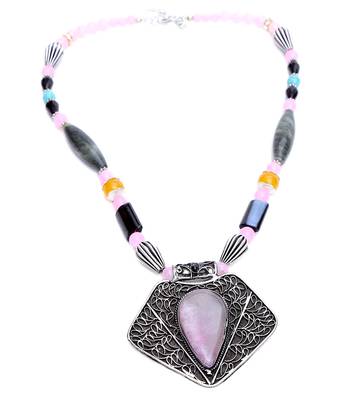 Multi-colored Designer Beaded Necklace ACNX15 1