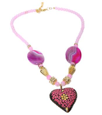 Multi-colored Designer Beaded Necklace ACNX18 1