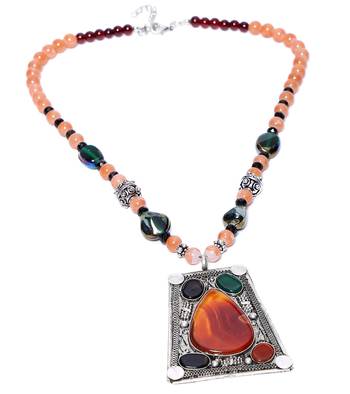 Multi-colored Designer Beaded Necklace ACNX35 1