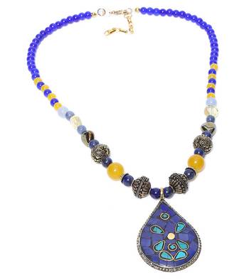 Multi-colored Designer Beaded Necklace ACNX39 1
