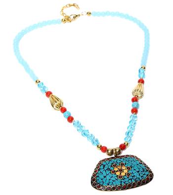 Multi-colored Designer Beaded Necklace ACNX44 1