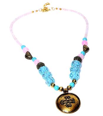 Multi-colored Designer Beaded Necklace ACNX50 1