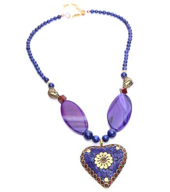 Multi-colored Designer Beaded Necklace ACNX52 1