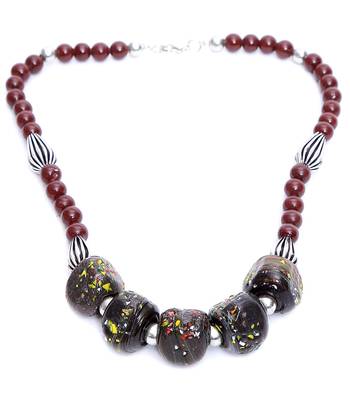 Multi-colored Designer Beaded Necklace ACNX58 1