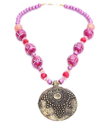 Multi-colored Designer Beaded Necklace ACNX62 1