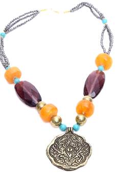 Multi-colored Designer Beaded Necklace ACNX66