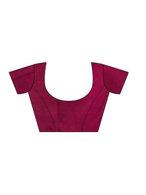 Magenta Printed Art Silk Saree With Blouse 5