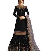 Black Printed Georgette Salwar