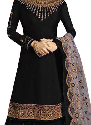 Black Printed Georgette Salwar 2