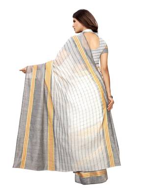 white woven chanderi saree with blouse 4