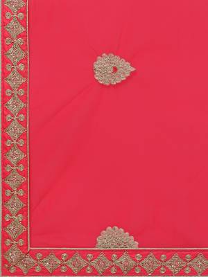Pink Embroidered Silk Semi Stitched Lehenga 5