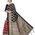 Red printed art silk saree with blouse